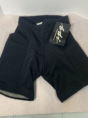 BDI DIRECT Women's Padded Cycle 8-panel Black Bike Shorts SZ M